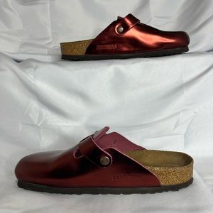 Metallic Clog Closed Toe Birkenstock Sz 9-9.5 EU Sz 40